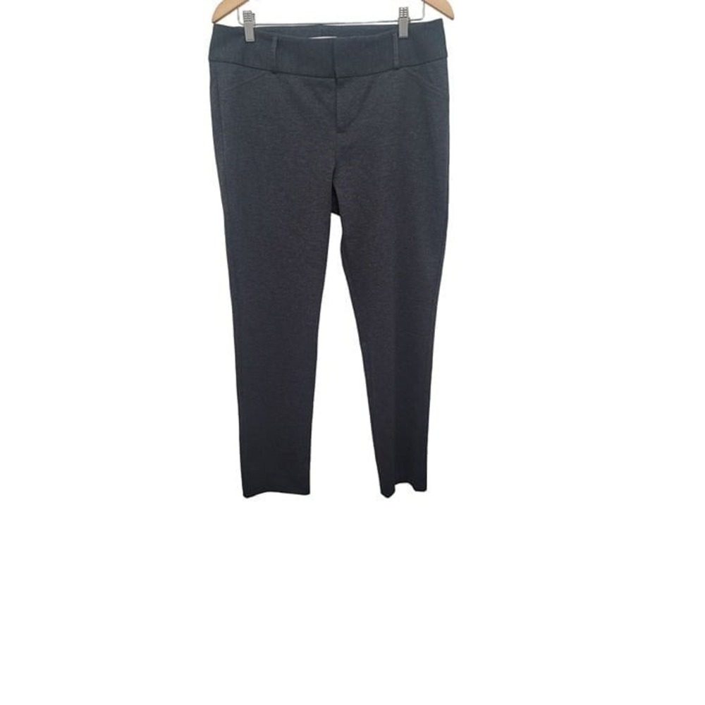 MICHAEL KORS WOMEN'S KNIT SLIM LEG DRESSING GRAY MID RISE PANTS SIZE 14